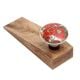 2 Pieces Red Poppy Flower Golden Ceramic Wooden Door Stopper